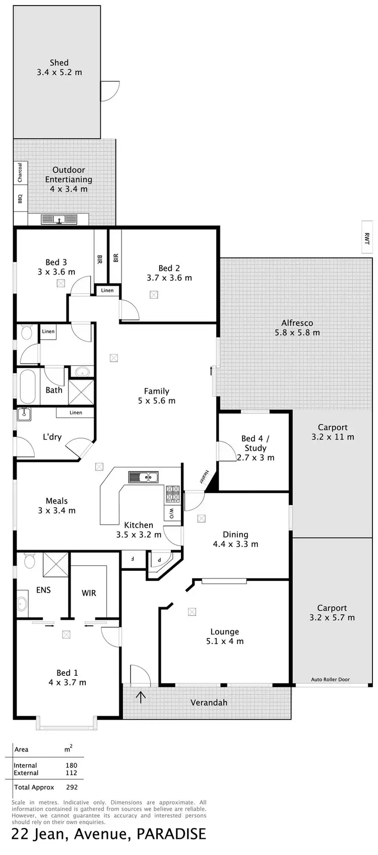 Floorplan of Homely house listing, 22 Jean Avenue, Paradise SA 5075