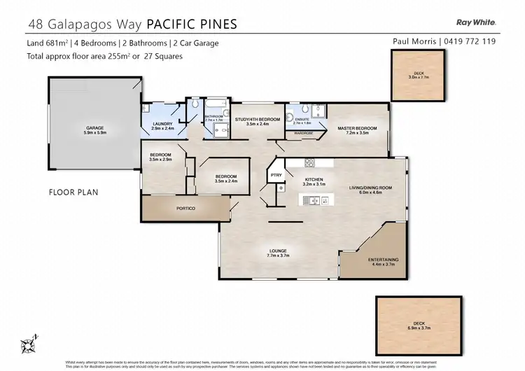 Floorplan of Homely house listing, 48 Galapagos Way, Pacific Pines QLD 4211