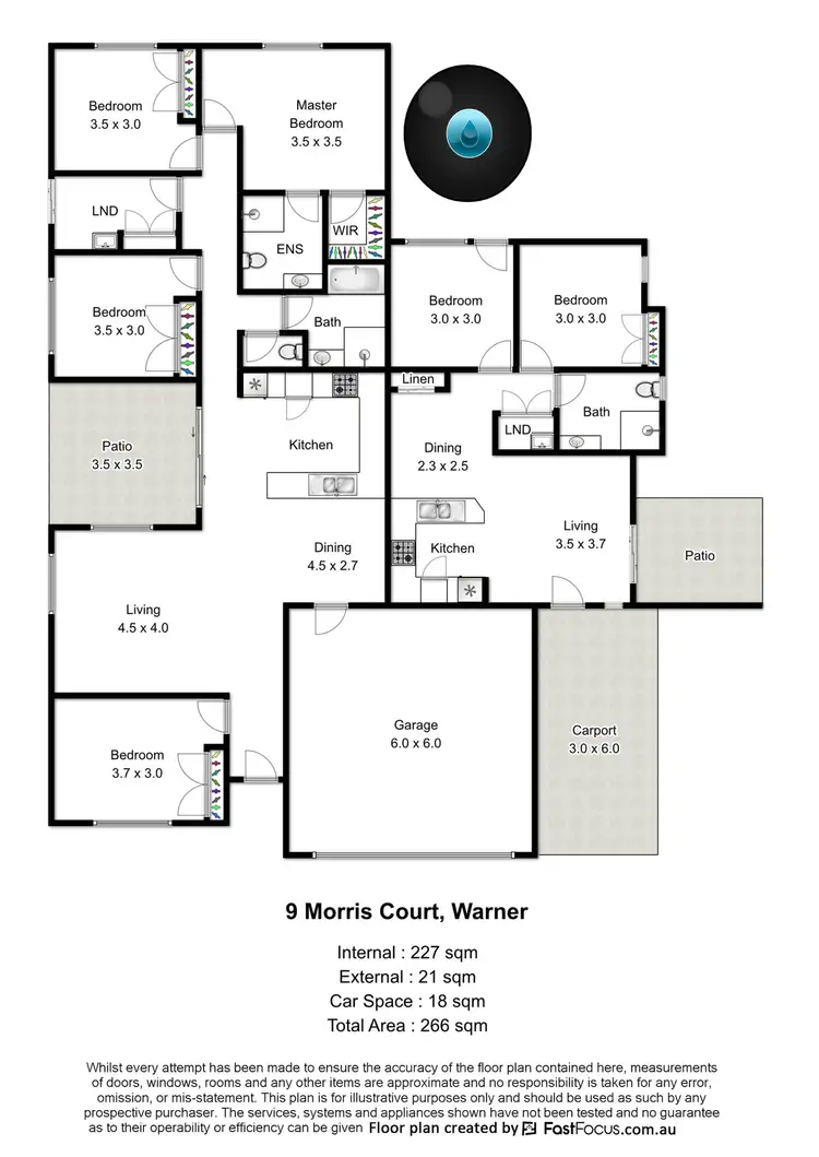 Floorplan of Homely house listing, 9 Morris Court, Warner QLD 4500