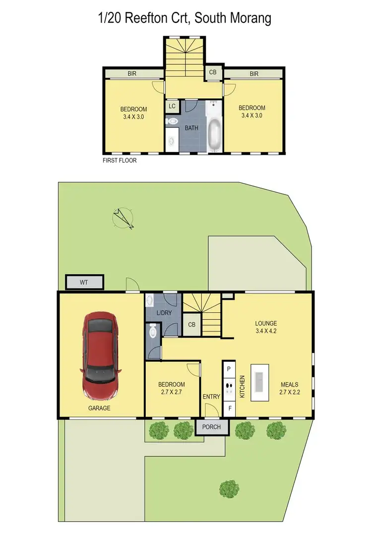 Floorplan of Homely townhouse listing, 1/20 Reefton Court, South Morang VIC 3752
