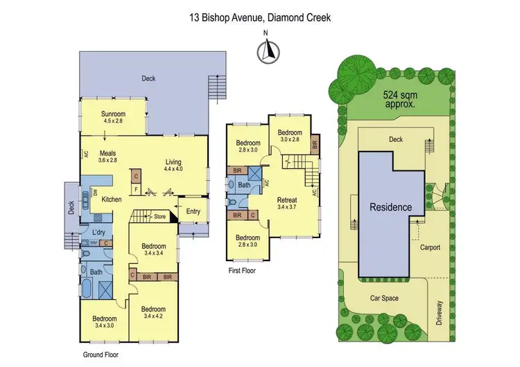 Floorplan of Homely house listing, 13 Bishop Avenue, Diamond Creek VIC 3089