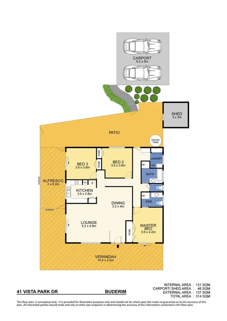 Floorplan of Homely house listing, 41 Vista Park Drive, Buderim QLD 4556