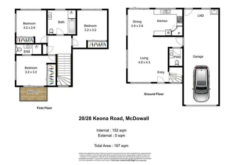 Floorplan of Homely townhouse listing, 20/28 Keona Road, Mcdowall QLD 4053