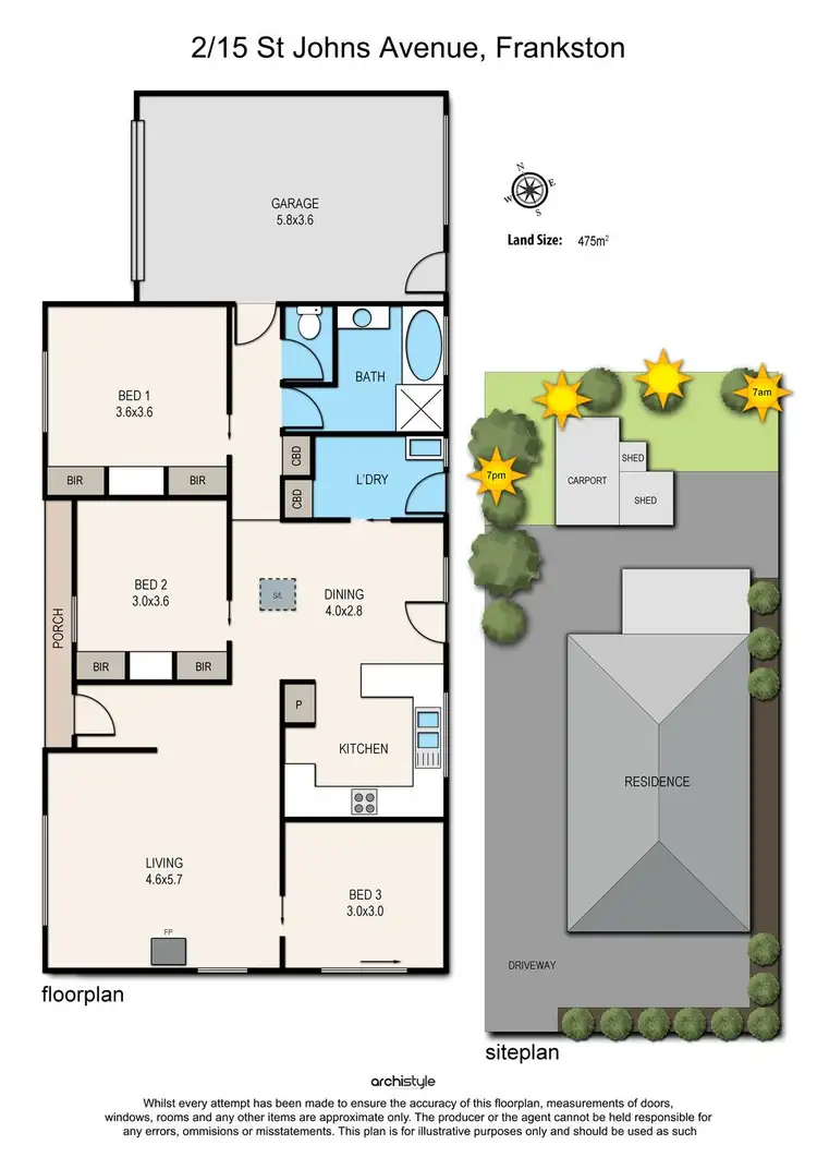 Floorplan of Homely unit listing, 2/15 St Johns Avenue, Frankston VIC 3199