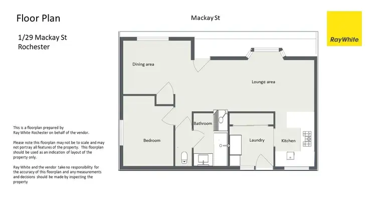 Floorplan of Homely house listing, 1/29 Mackay Street, Rochester VIC 3561
