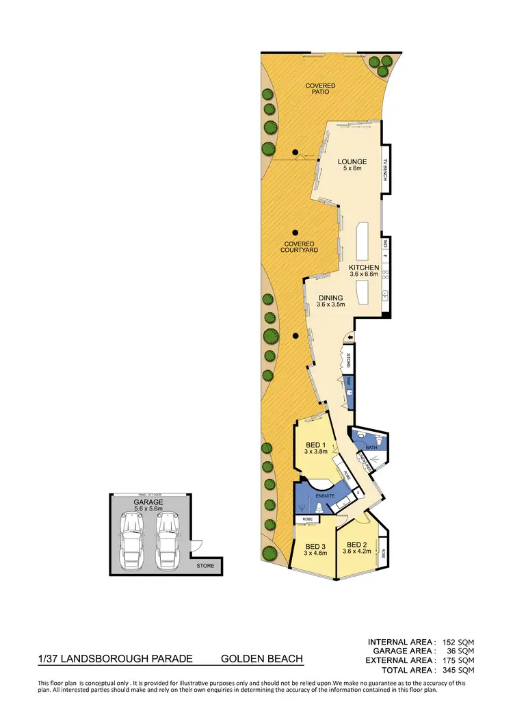 Floorplan of Homely unit listing, Unit 1/37 Landsborough Parade, Golden Beach QLD 4551