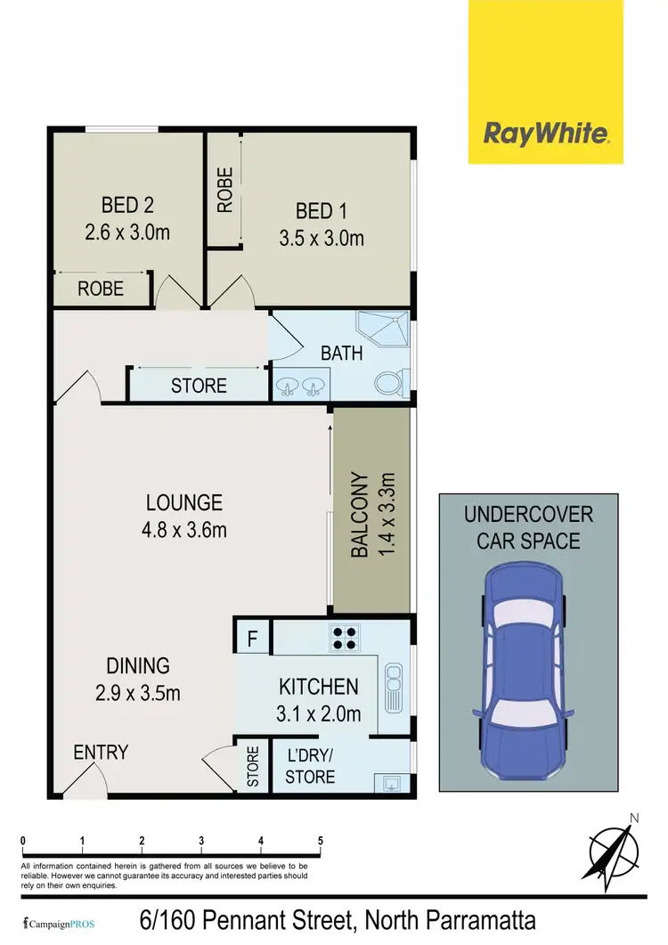 Floorplan of Homely unit listing, 6/160 Pennant Street, North Parramatta NSW 2151