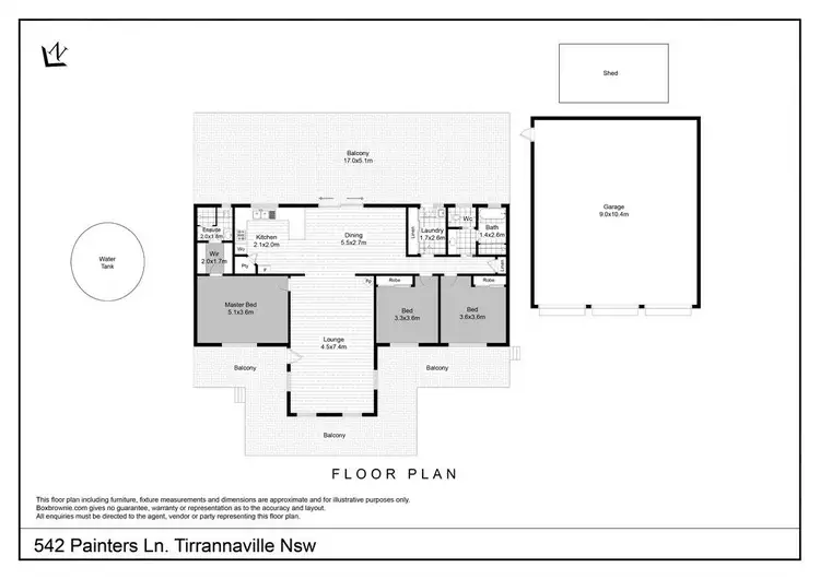 Floorplan of Homely rural property listing, 542 Painters Lane, Goulburn NSW 2580