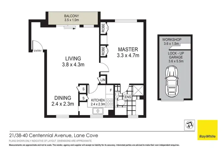 Floorplan of Homely apartment listing, 21/38-40 Centennial Avenue, Lane Cove NSW 2066