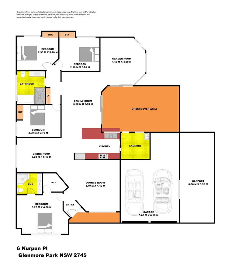 Floorplan of Homely house listing, 6 Kurpun Place, Glenmore Park NSW 2745