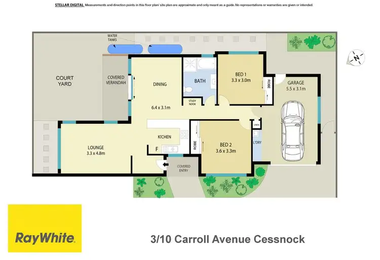 Floorplan of Homely unit listing, 3/10 Carroll Avenue, Cessnock NSW 2325