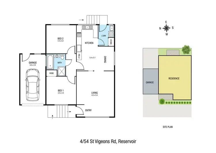 Floorplan of Homely unit listing, 4/54 St Vigeons Road, Reservoir VIC 3073