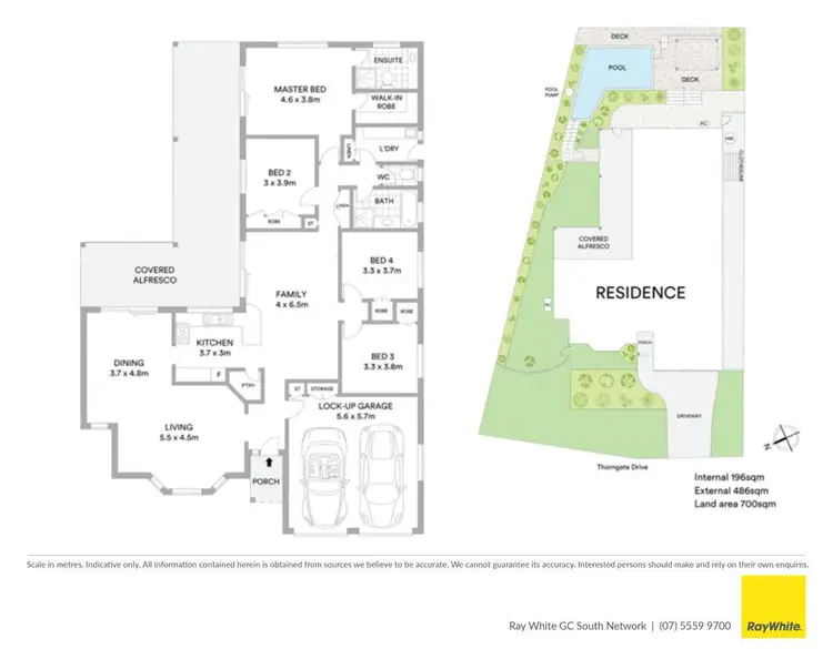 Floorplan of Homely house listing, 34 Thorngate Drive, Robina QLD 4226