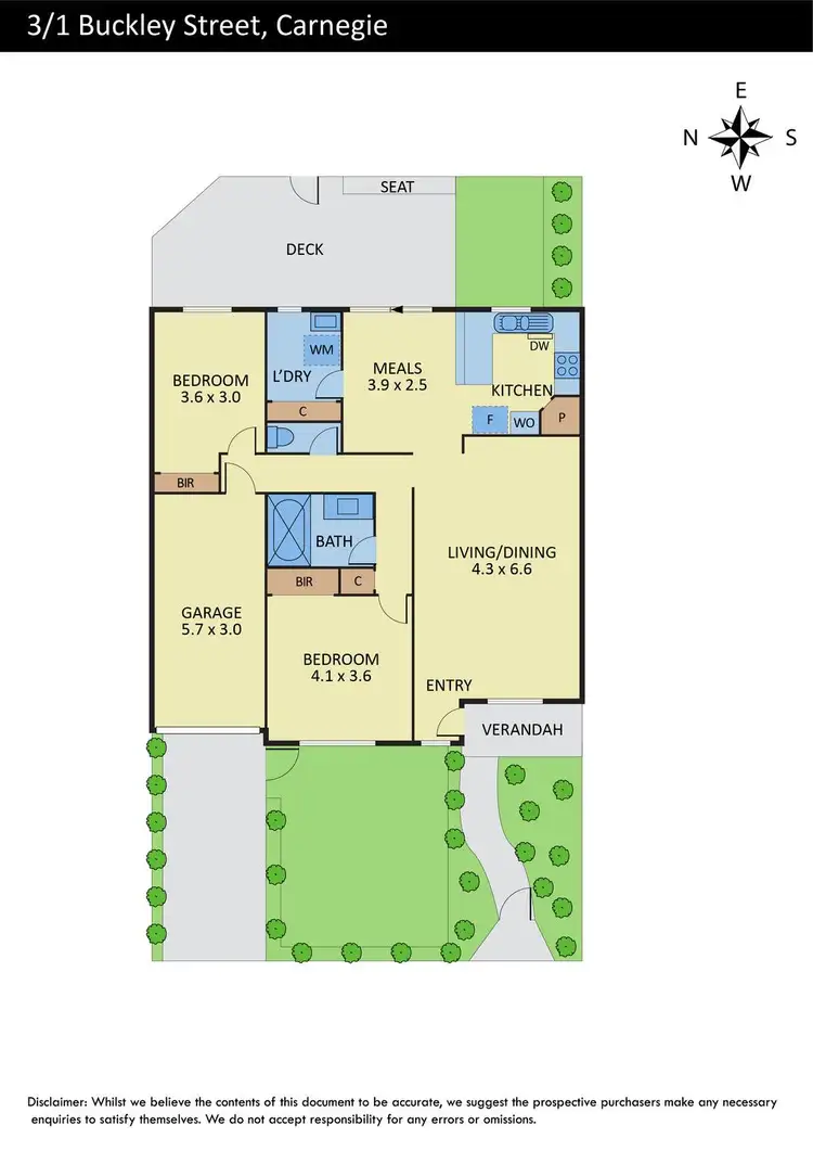 Floorplan of Homely unit listing, 3/1 Buckley Street, Carnegie VIC 3163