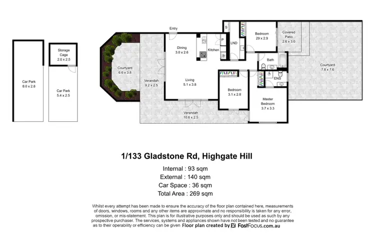 Floorplan of Homely apartment listing, 1/133 Gladstone Road, Highgate Hill QLD 4101
