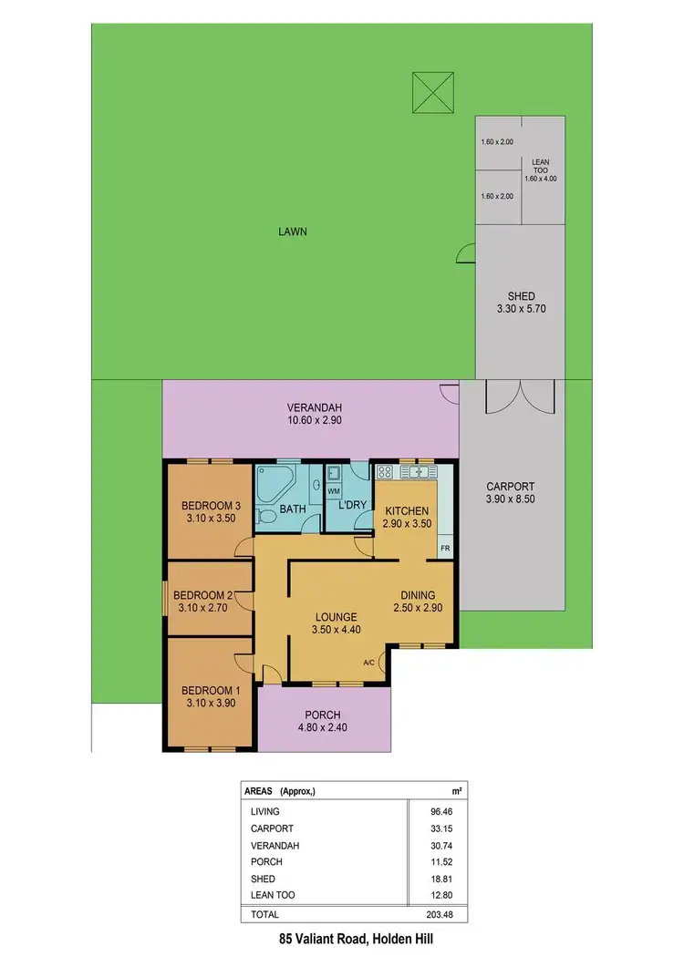 Floorplan of Homely house listing, 85 Valiant Road, Holden Hill SA 5088
