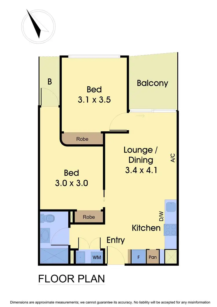 Floorplan of Homely apartment listing, 608/33 Blackwood Street, North Melbourne VIC 3051