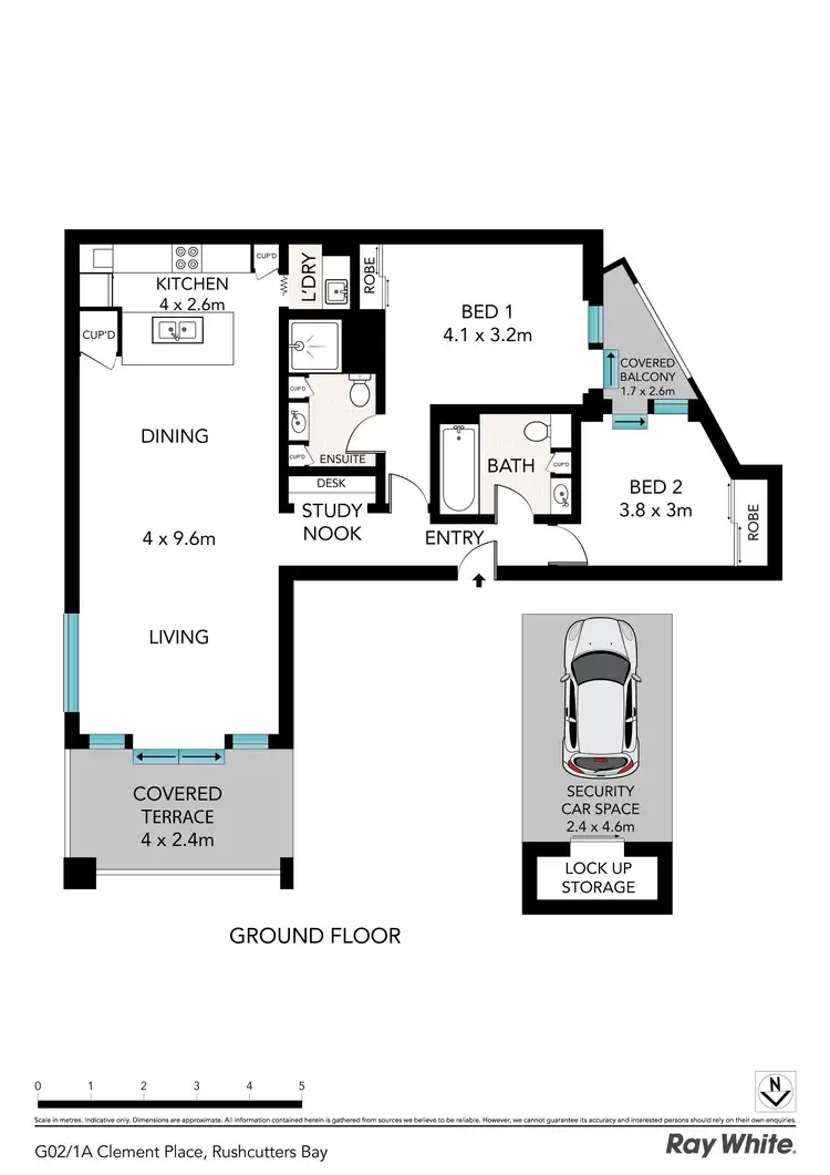 Floorplan of Homely apartment listing, G02/1A Clement Place, Rushcutters Bay NSW 2011
