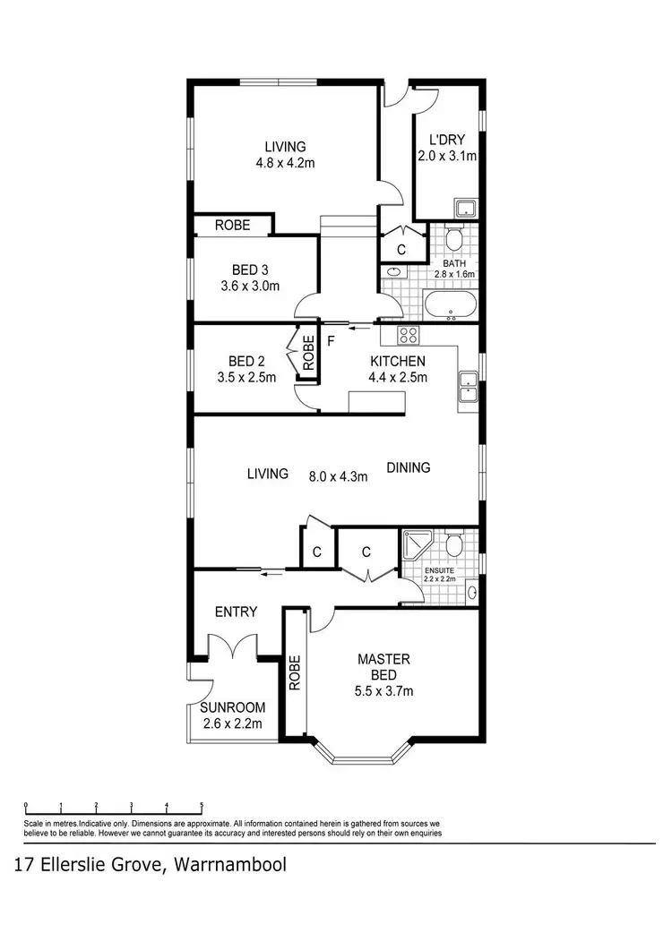 Floorplan of Homely house listing, 17 Ellerslie Grove, Warrnambool VIC 3280