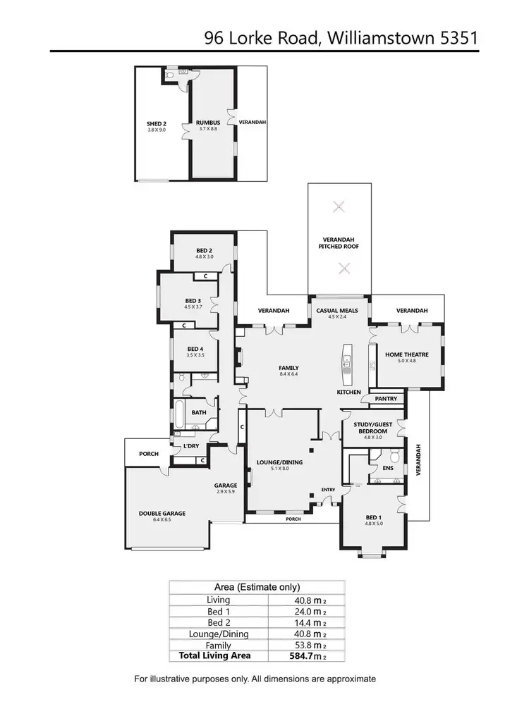 Floorplan of Homely house listing, 96 Lorke Road, Williamstown SA 5351
