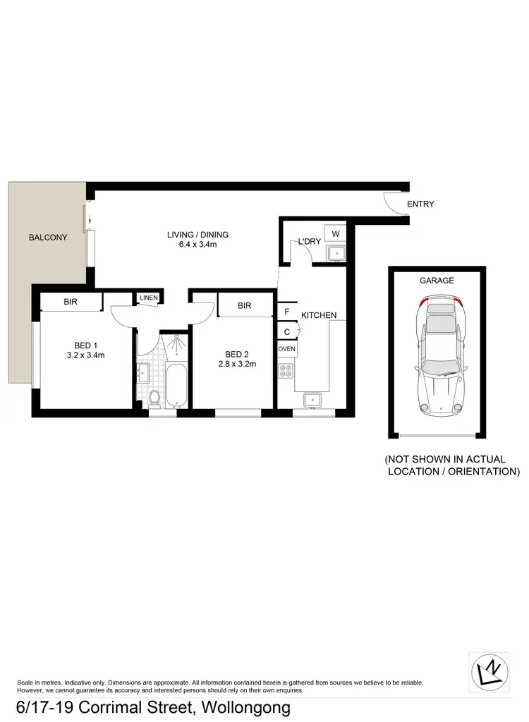 Floorplan of Homely apartment listing, 6/17-19 Corrimal Street, Wollongong NSW 2500