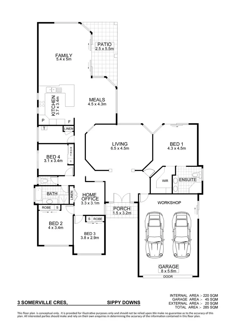 Floorplan of Homely house listing, 3 Somerville Crescent, Sippy Downs QLD 4556