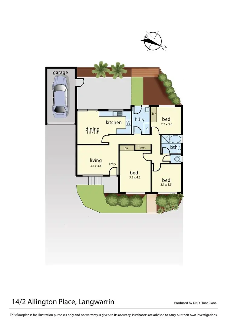 Floorplan of Homely unit listing, 14/2 Allington Place, Langwarrin VIC 3910