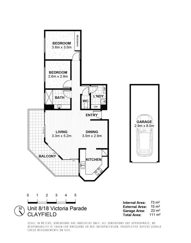 Floorplan of Homely apartment listing, 8/18 Victoria Parade, Clayfield QLD 4011