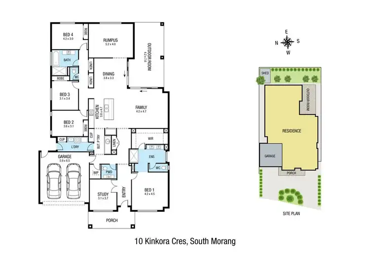 Floorplan of Homely house listing, 10 Kinkora Crescent, South Morang VIC 3752
