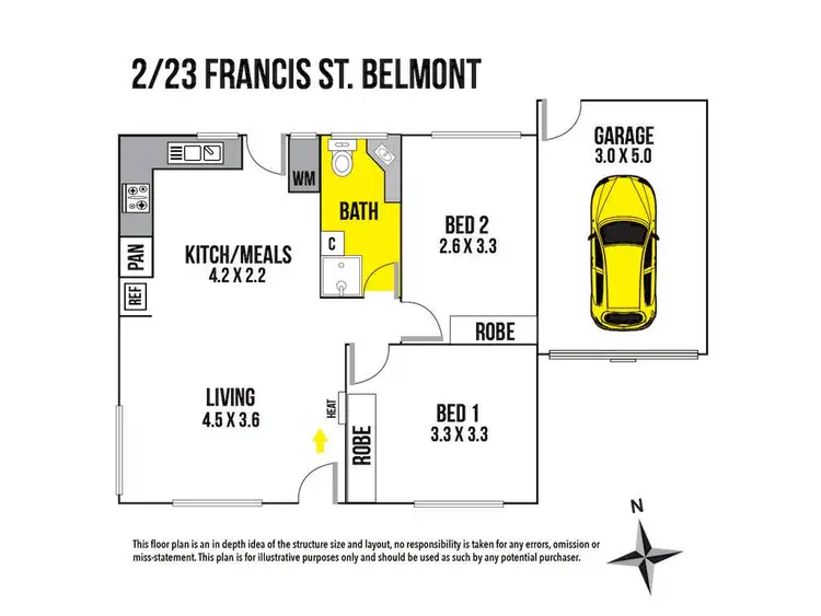 Floorplan of Homely unit listing, 2/23 Francis Street, Belmont VIC 3216
