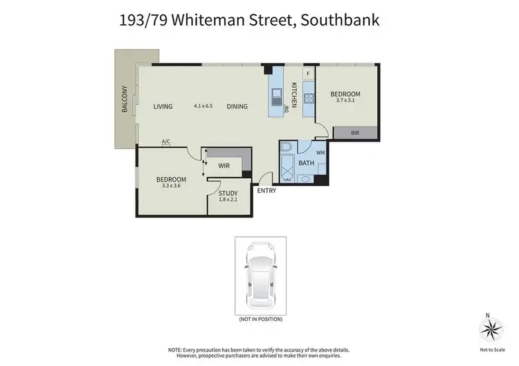 Floorplan of Homely apartment listing, 193/79 Whiteman Street, Southbank VIC 3006