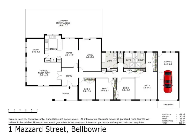 Floorplan of Homely house listing, 1 Mazzard Street, Bellbowrie QLD 4070