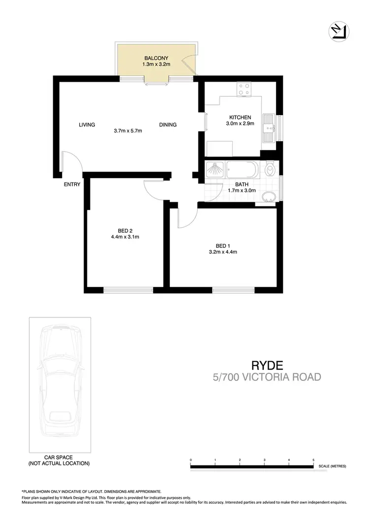 Floorplan of Homely apartment listing, 5/700 Victoria Road, Ryde NSW 2112