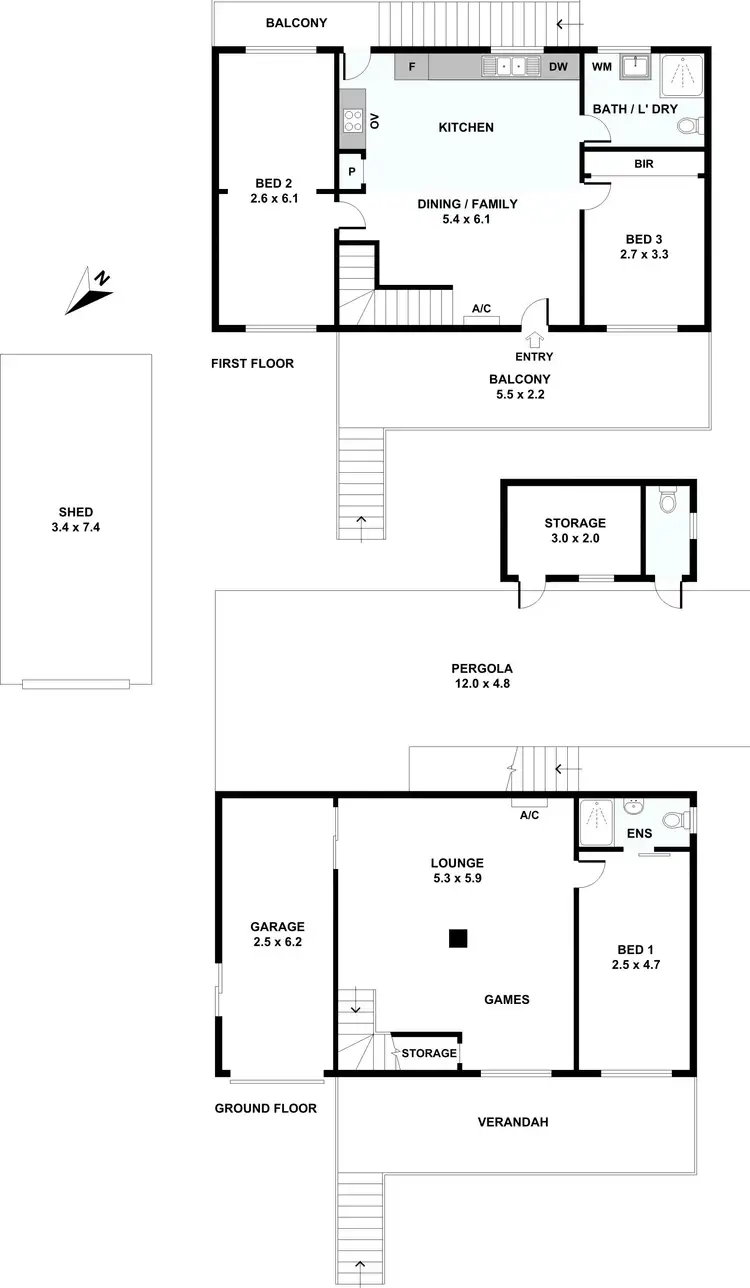 Floorplan of Homely house listing, 5 Olive Place, Moonta Bay SA 5558