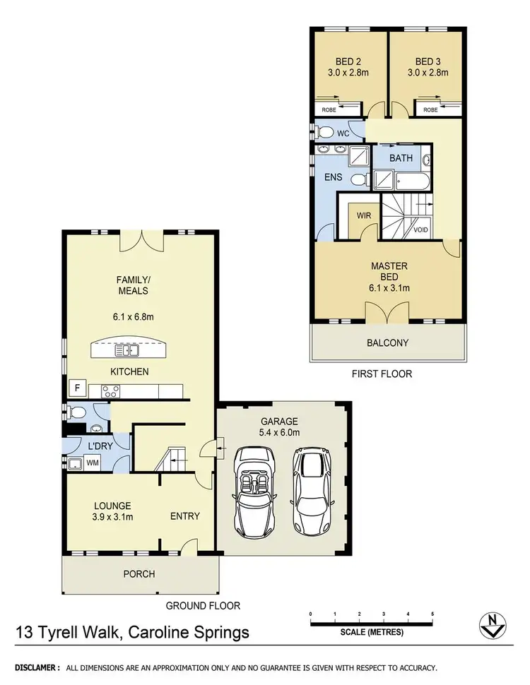 Floorplan of Homely house listing, 13 Tyrell Walk, Caroline Springs VIC 3023