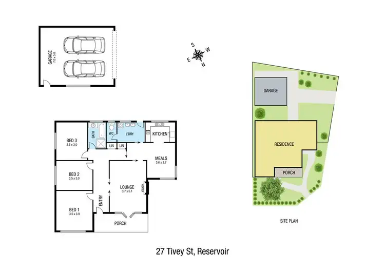 Floorplan of Homely house listing, 27 Tivey Street, Reservoir VIC 3073