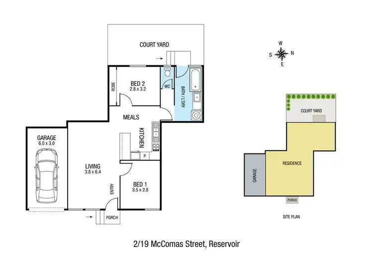 Floorplan of Homely unit listing, 2/19 McComas Street, Reservoir VIC 3073