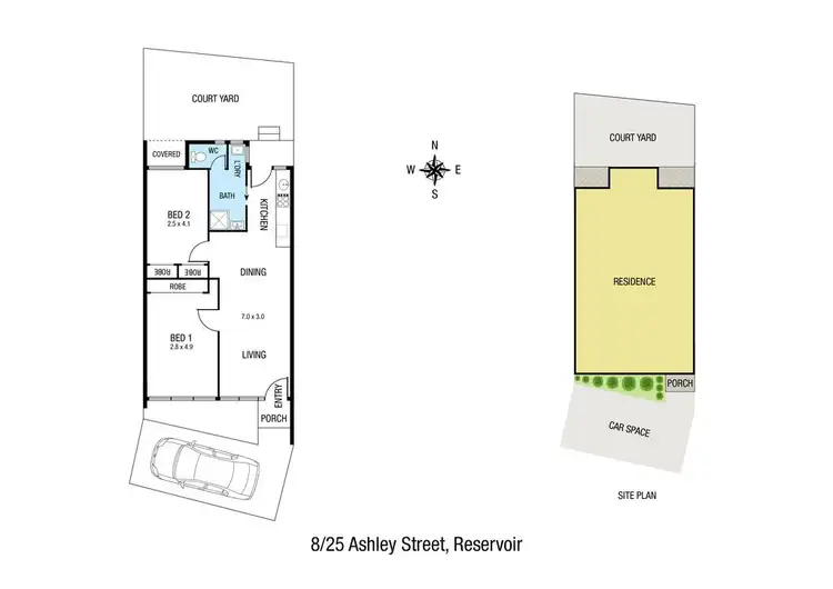Floorplan of Homely unit listing, 8/25 Ashley Street, Reservoir VIC 3073