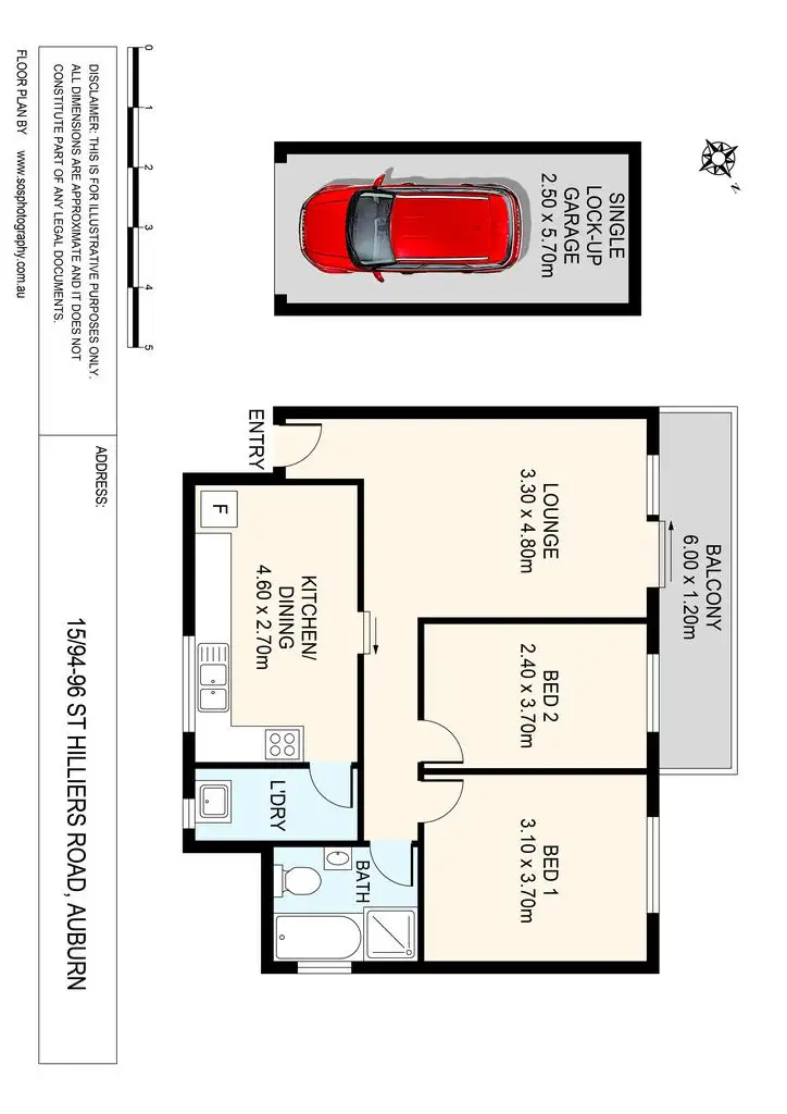 Floorplan of Homely unit listing, 15/94-96 St Hilliers Road, Auburn NSW 2144