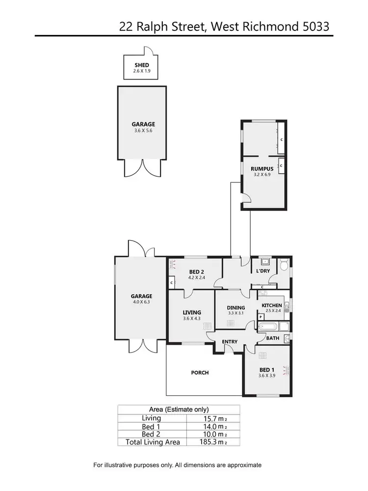 Floorplan of Homely house listing, 22 Ralph Street, West Richmond SA 5033