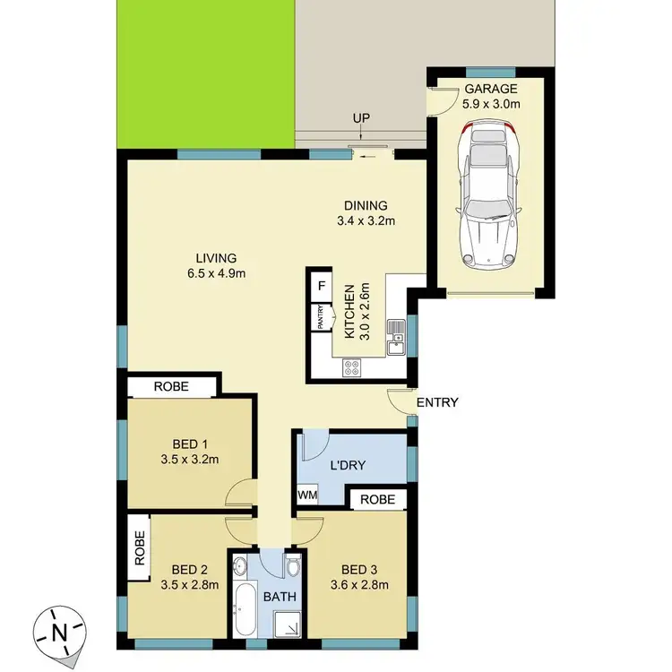 Floorplan of Homely villa listing, 12/10 Wilford Street, Corrimal NSW 2518