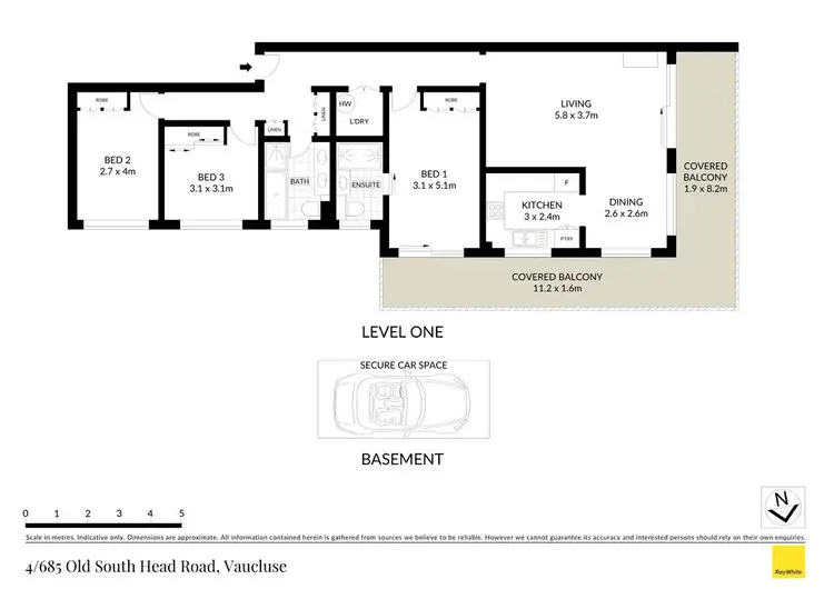 Floorplan of Homely apartment listing, 4/685 Old South Head Road, Vaucluse NSW 2030