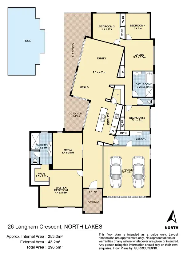 Floorplan of Homely house listing, 26 Langham Crescent, North Lakes QLD 4509