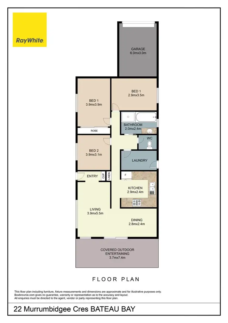 Floorplan of Homely house listing, 22 Murrumbidgee Crescent, Bateau Bay NSW 2261