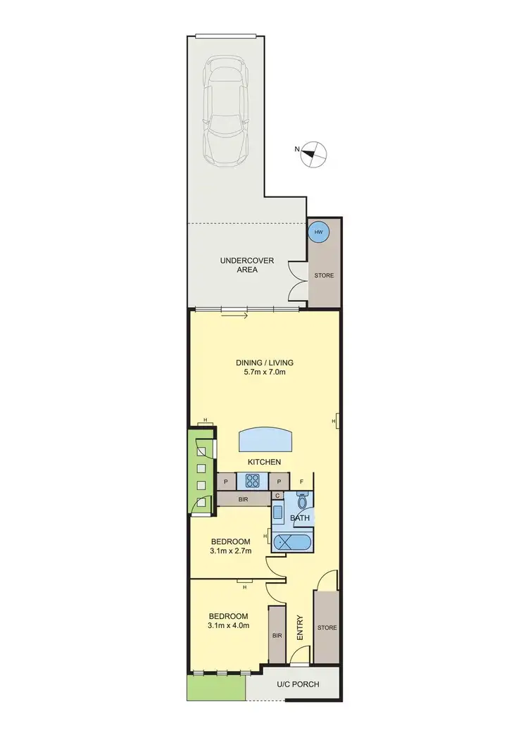 Floorplan of Homely apartment listing, 16A Railway Place, Brunswick VIC 3056