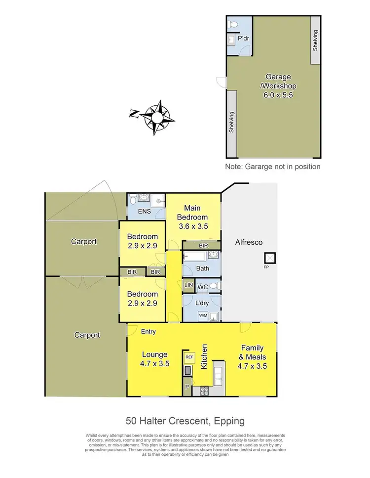 Floorplan of Homely house listing, 50 Halter Crescent, Epping VIC 3076