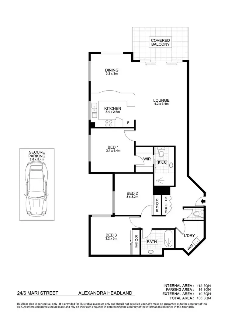 Floorplan of Homely unit listing, 24/6 Mari Street, Alexandra Headland QLD 4572