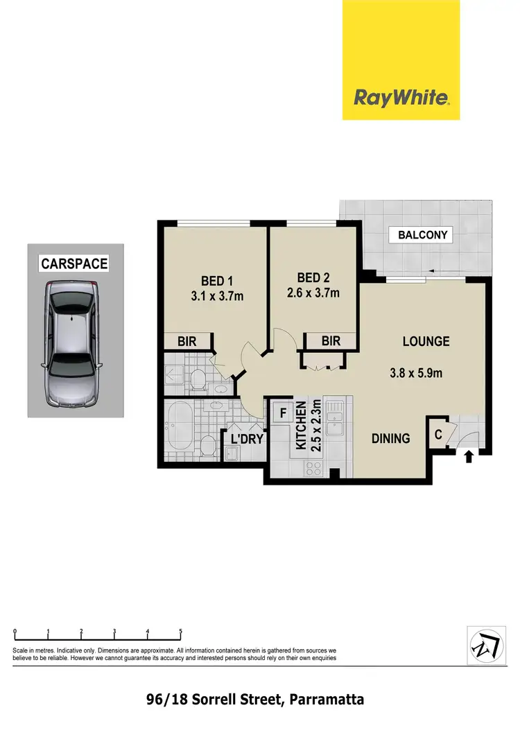 Floorplan of Homely apartment listing, 96/18 Sorrell Street, Parramatta NSW 2150