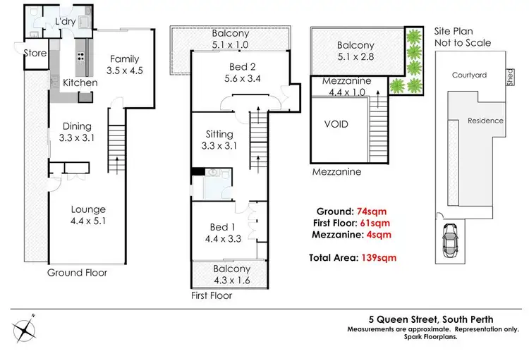 Floorplan of Homely other listing, 5 Queen Street, South Perth WA 6151
