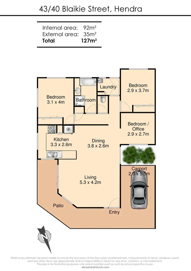 Floorplan of Homely house listing, 43/40 Blaikie Street, Hendra QLD 4011